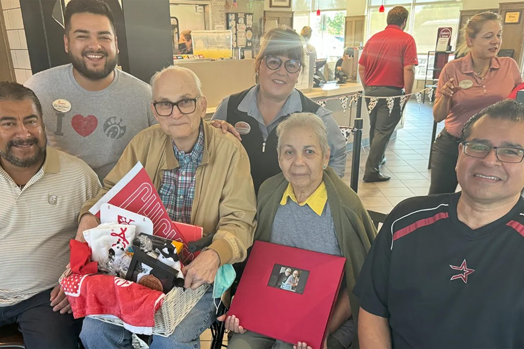 Bill and Becky Chilcutt received a nice gift from their employees at Chick-fil-A.